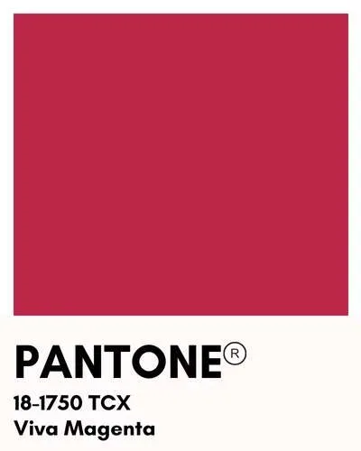 pantone color card viva magenta